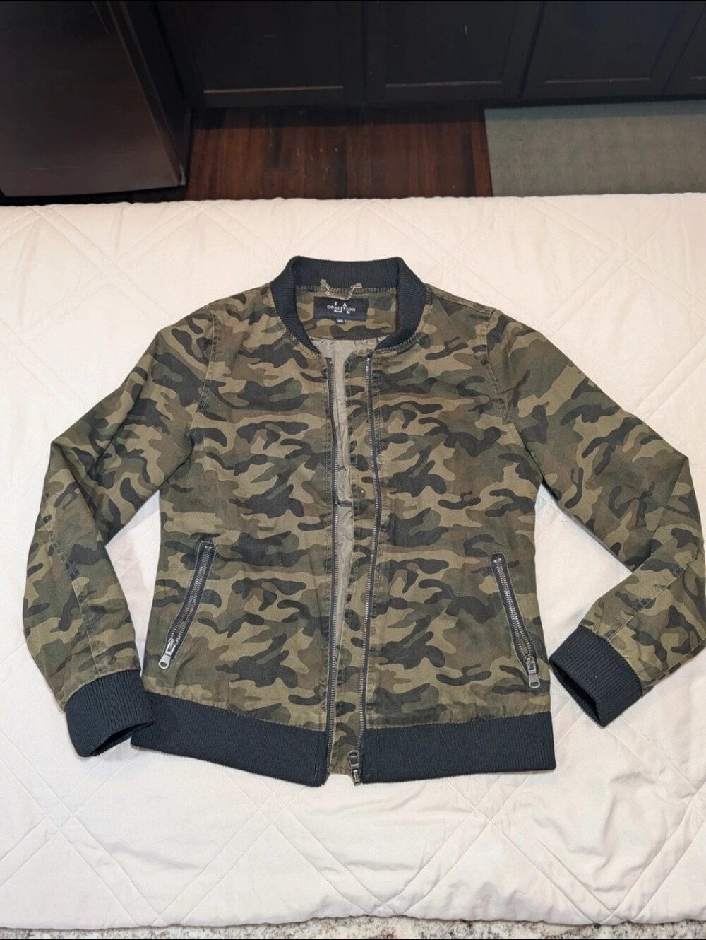 La Coalition Camo Bomber Jacket - Green Camouflage